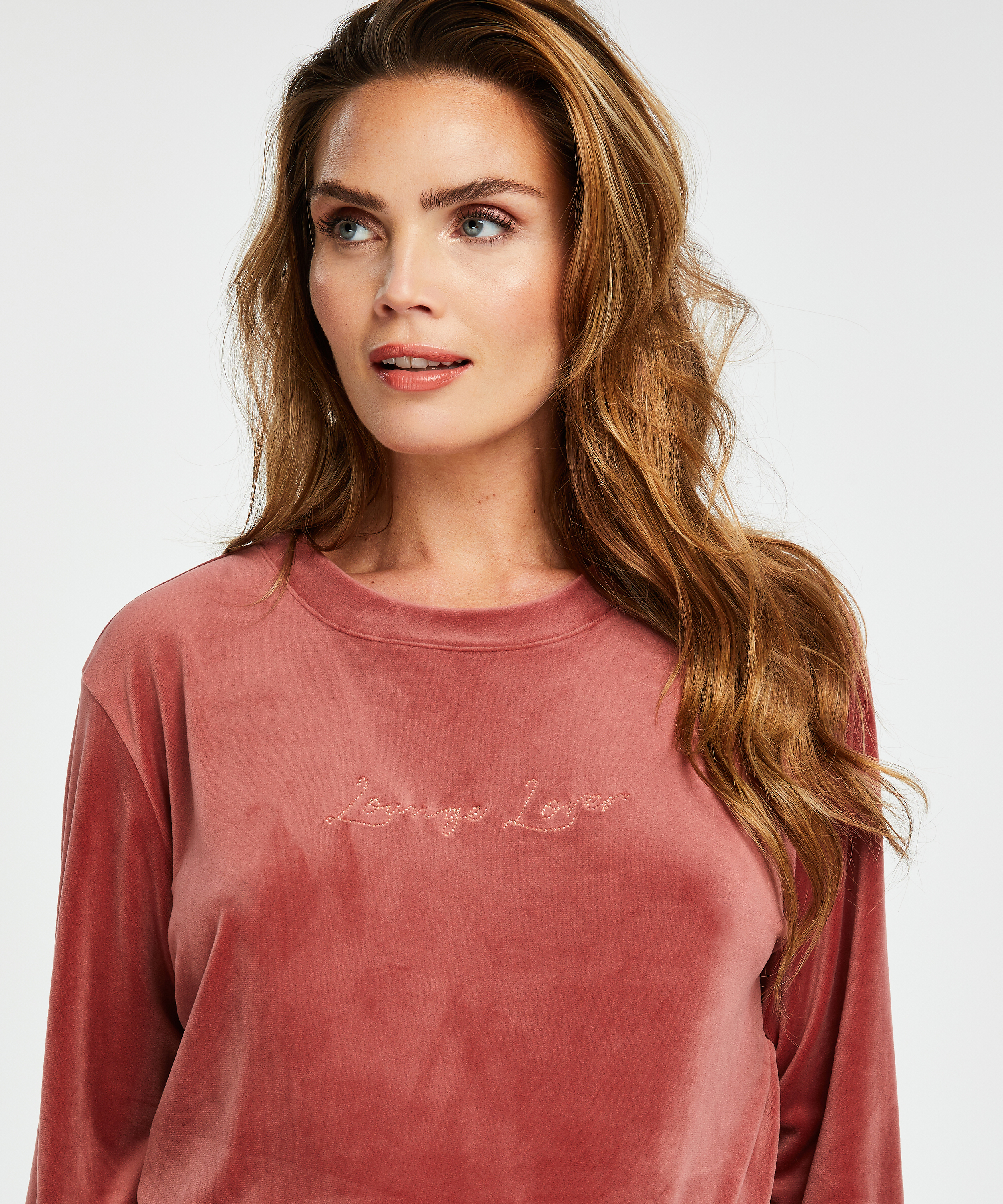 Velvet Maternity Top, Pink, main