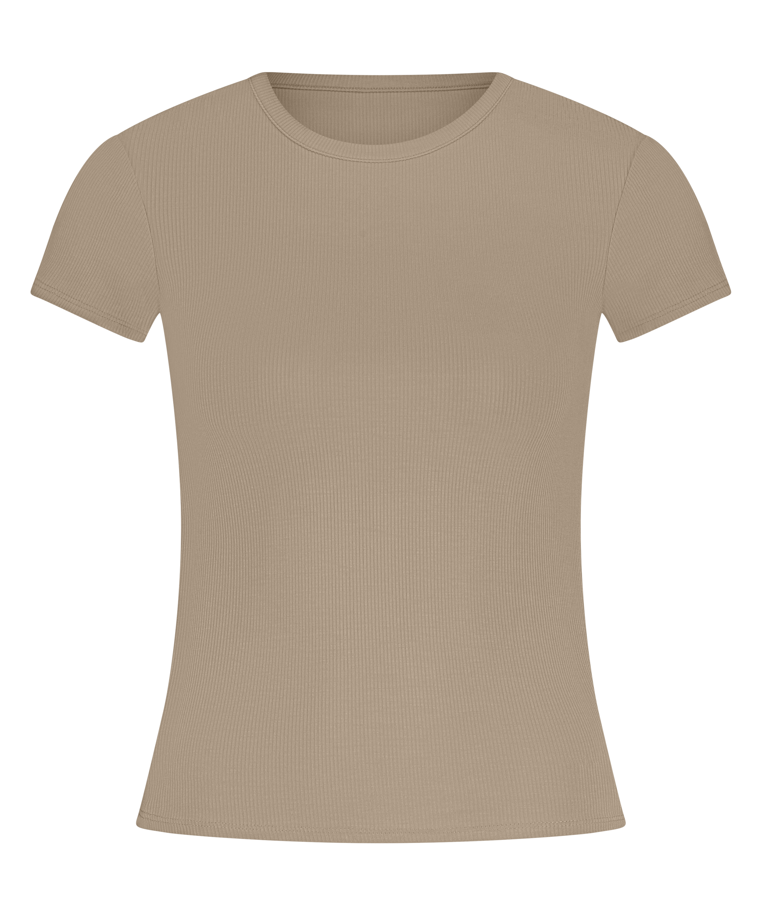 Pyjama Top Rib Essential, Beige, main