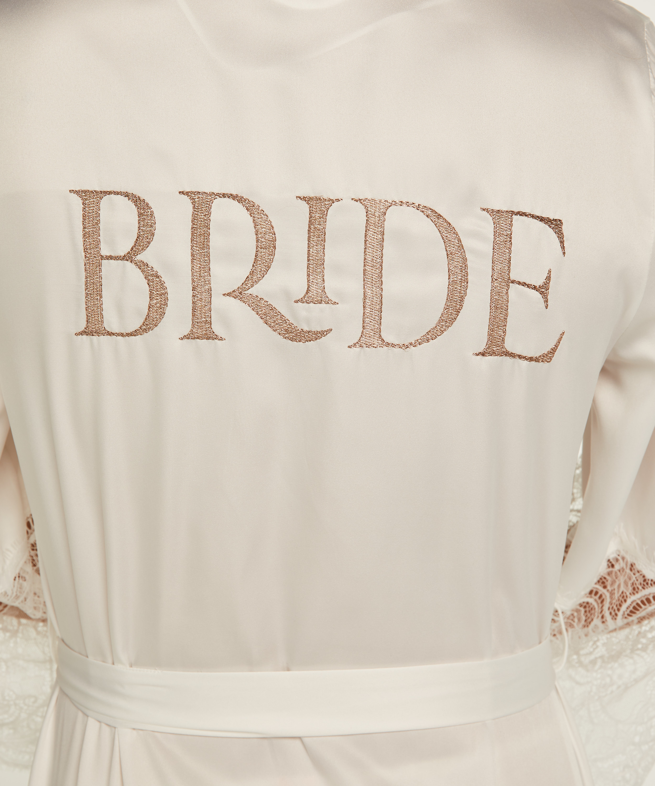 Bride Satin Kimono, White, main