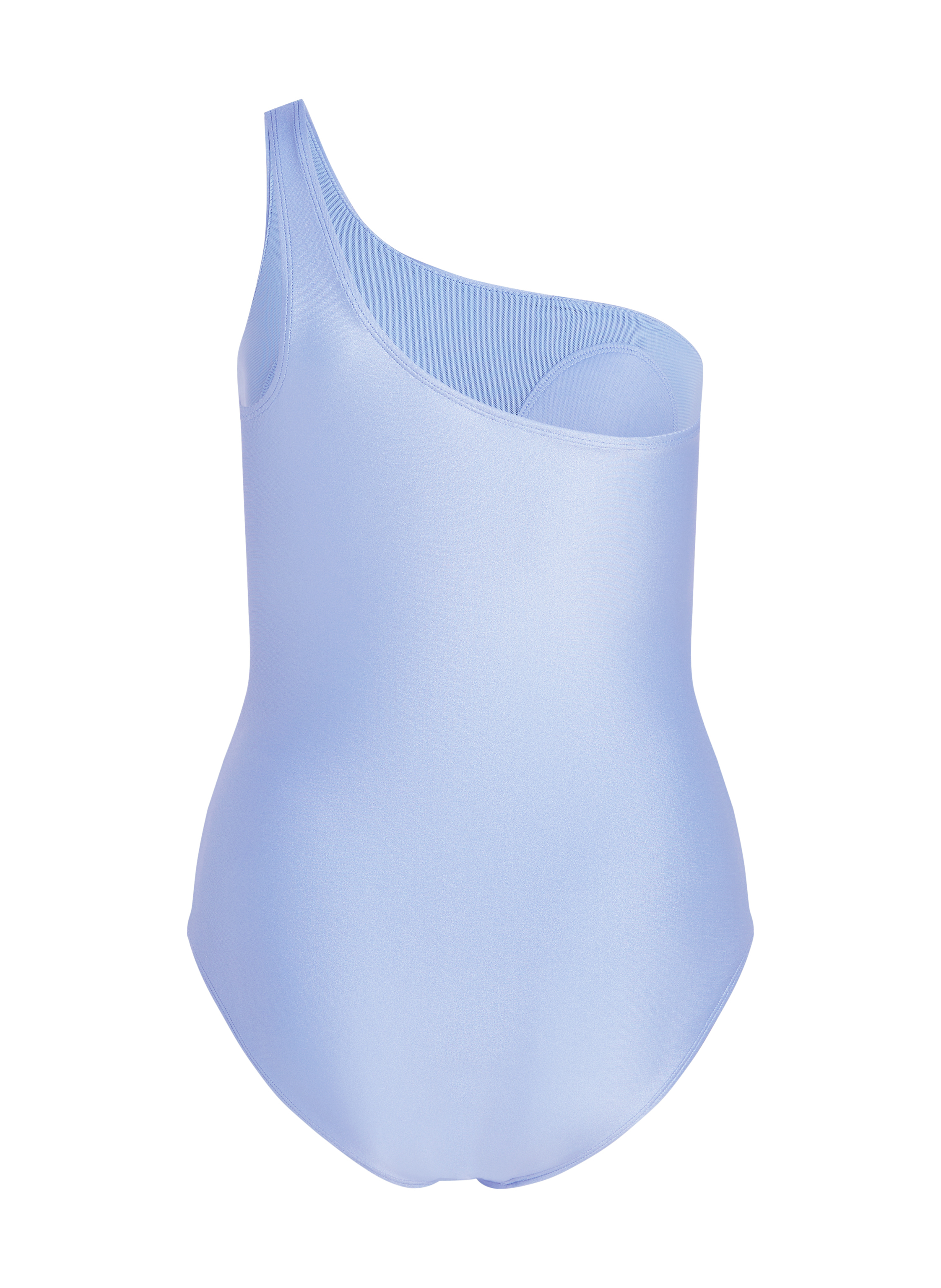 Shaping Shell Mesh Swimsuit, Blue, main