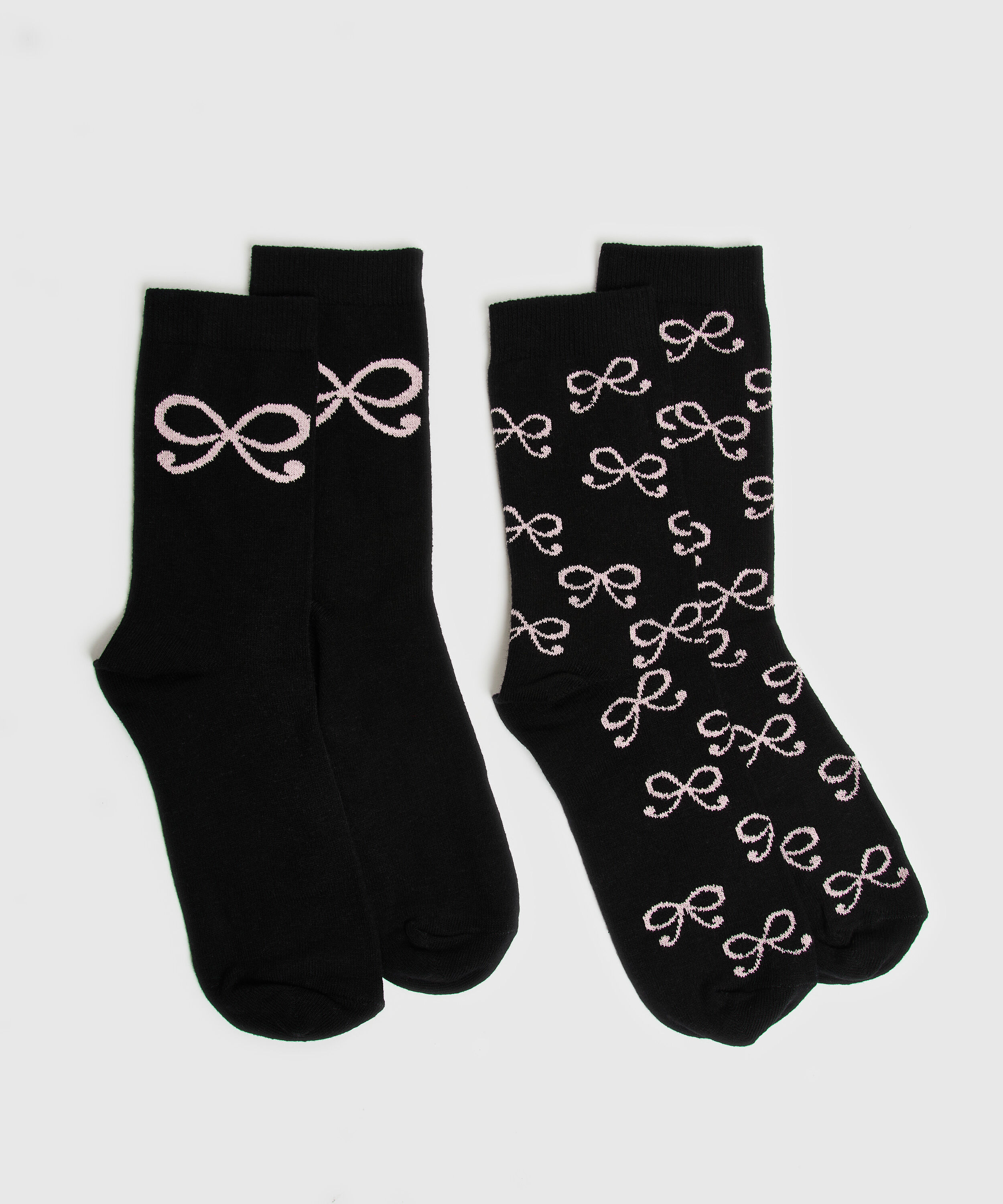 2 Pairs Cotton Socks, Grey