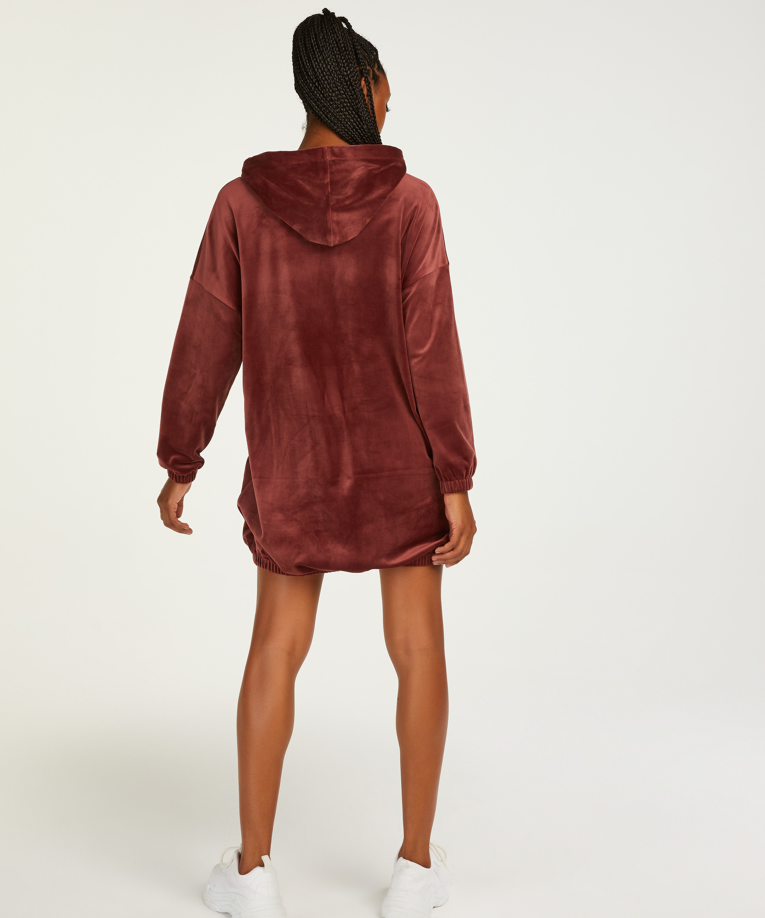 Velvet dress, Brown, main