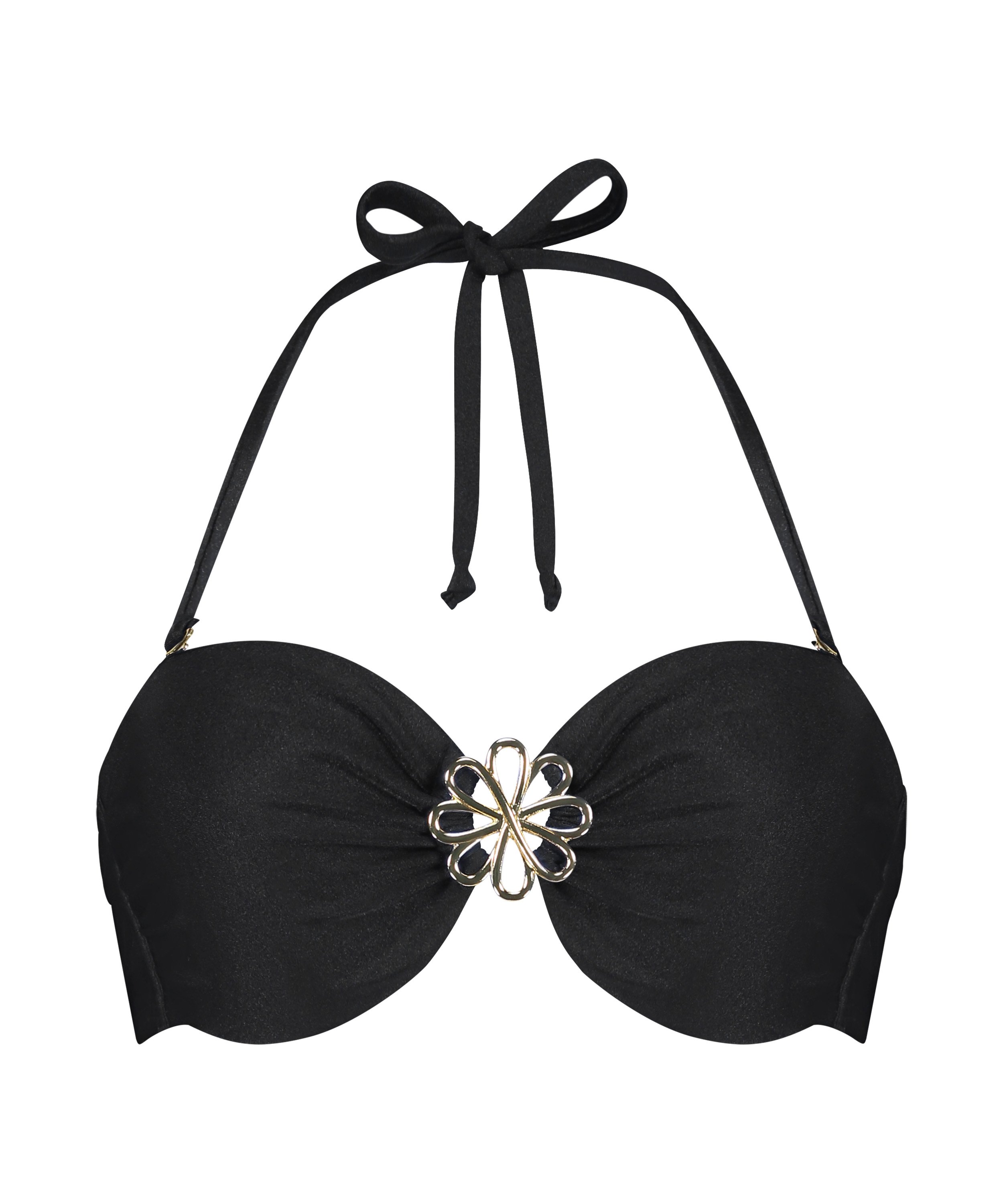 Yucatan Bandeau Bikini Top, Black, main