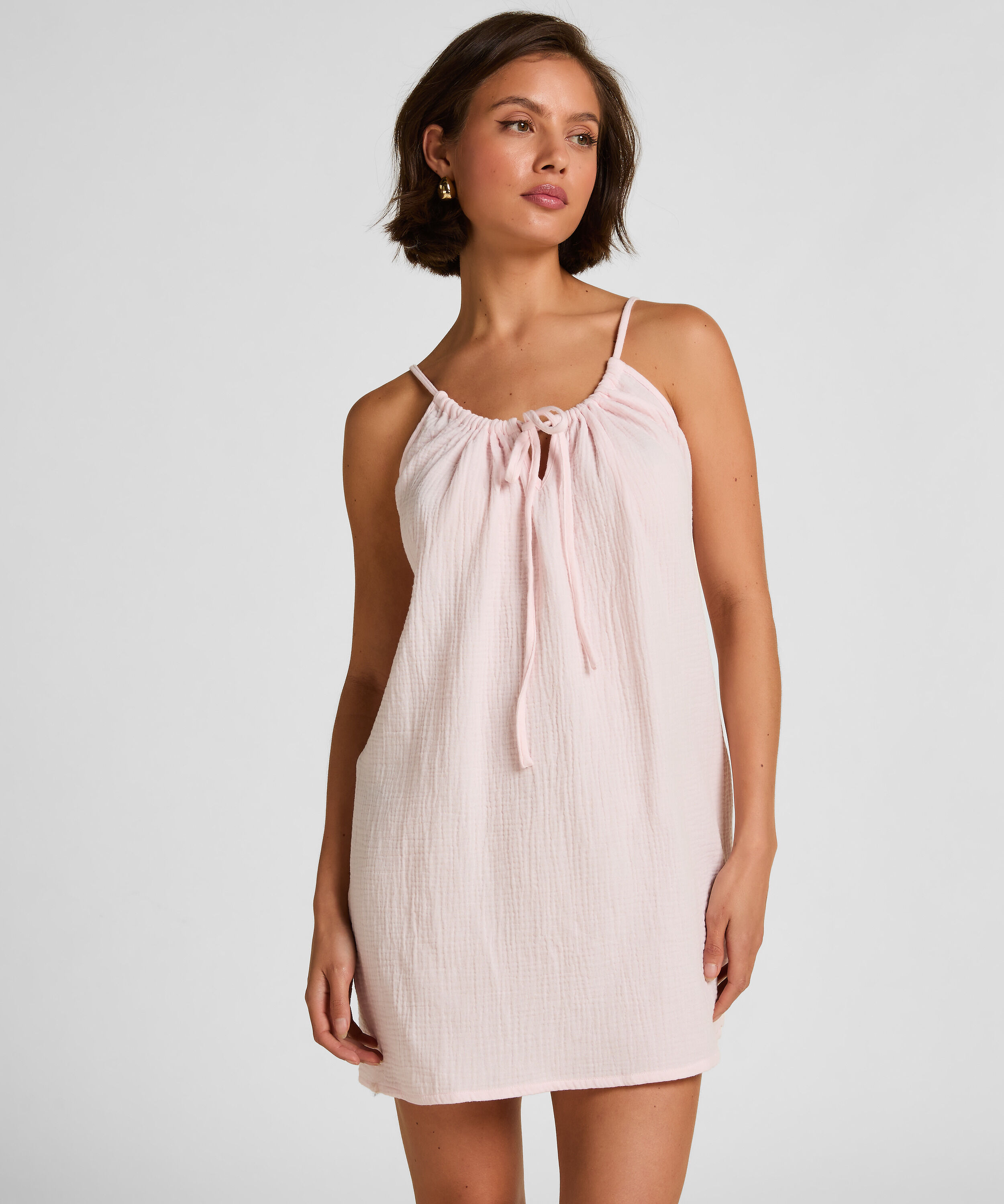 Muslin Slipdress, Pink Muslin Slipdress, Pink