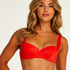 Sardinia padded underwired bikini top, Red