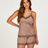 Velvet Lace Shorts, Brown