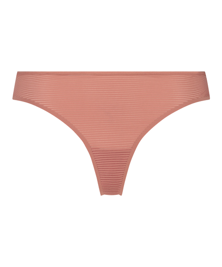 Stripe Invisible Thong, Pink