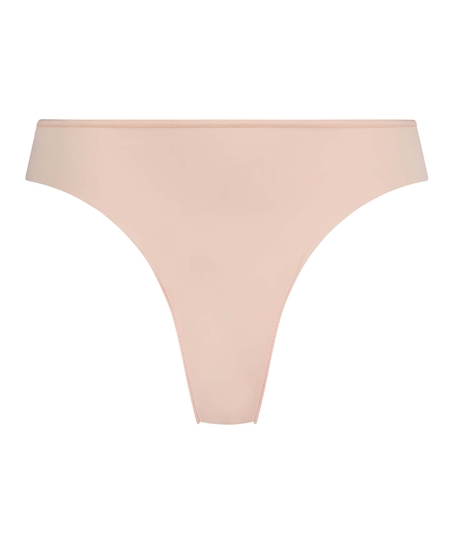 Lace Back Invisible Thong, Pink