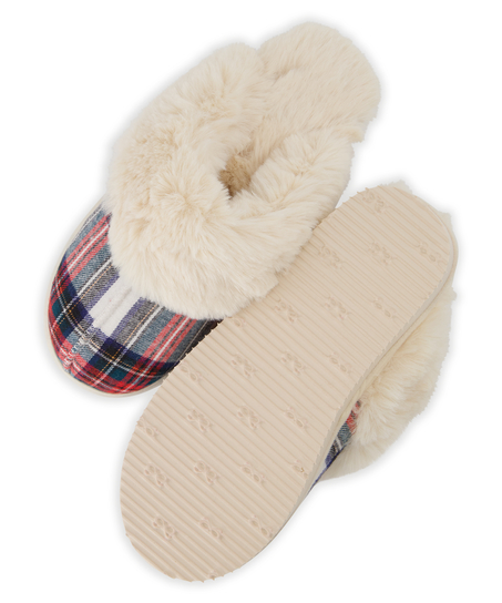Teddy Mule Slipper, White
