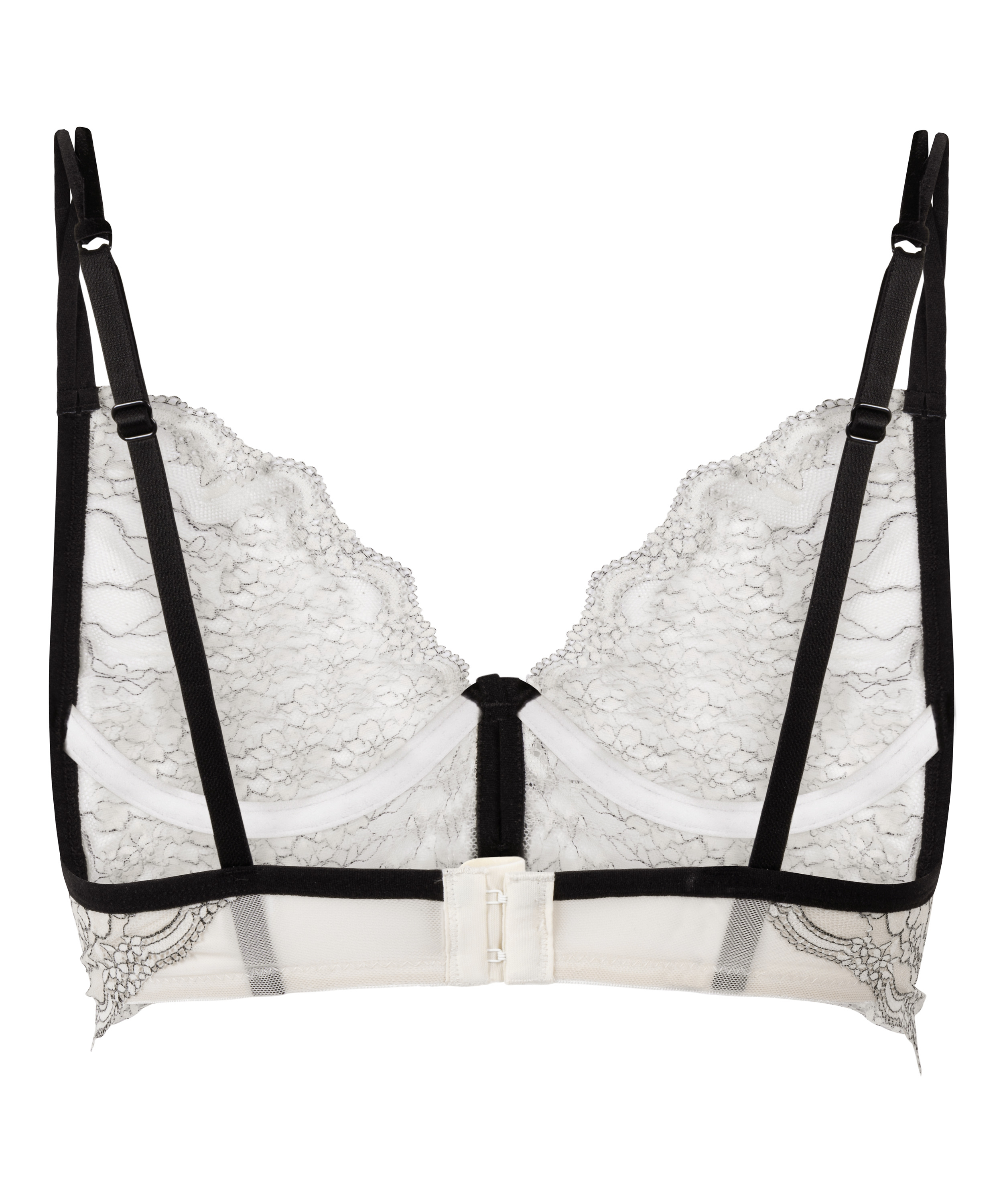 Agnes Non-Padded Underwired Longline Bra, White, main