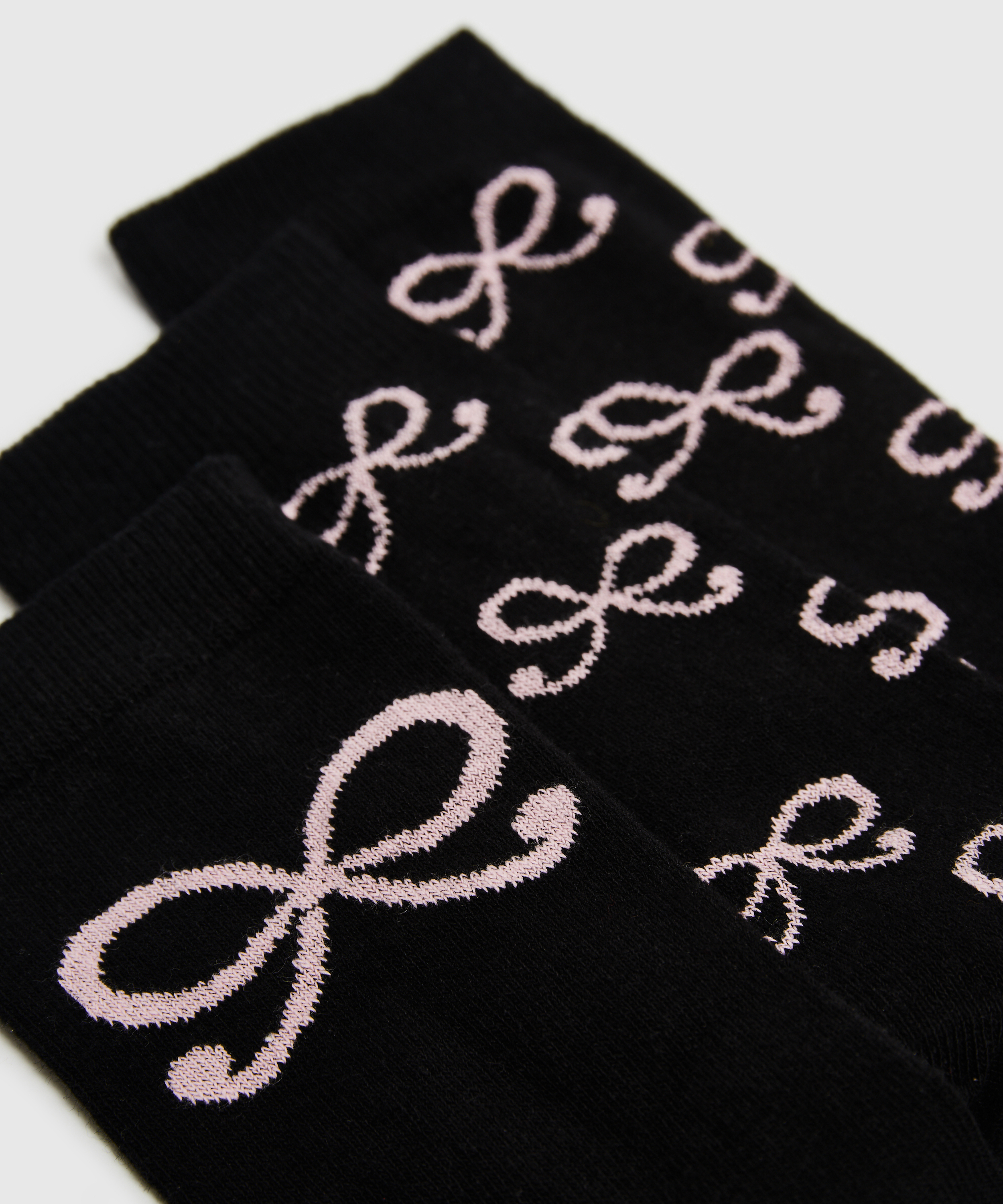 2 Pairs Cotton Socks, Black, main