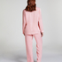 Satin Long-Sleeved Jacket, Pink