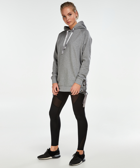 HKMX Sweater lace up, Grey