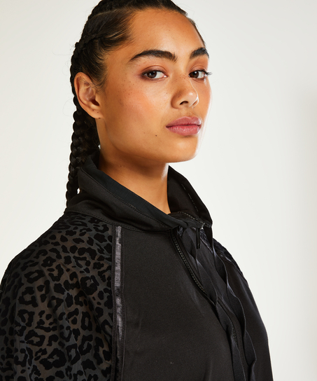 HKMX Leopard Jacket, Black