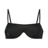 Sicily non-padded underwired bikini top, Black