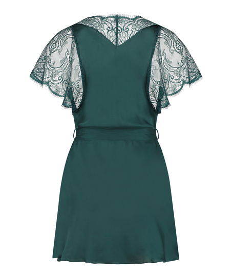 Coco satin kimono, Green