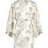 Satin Print Kimono, White