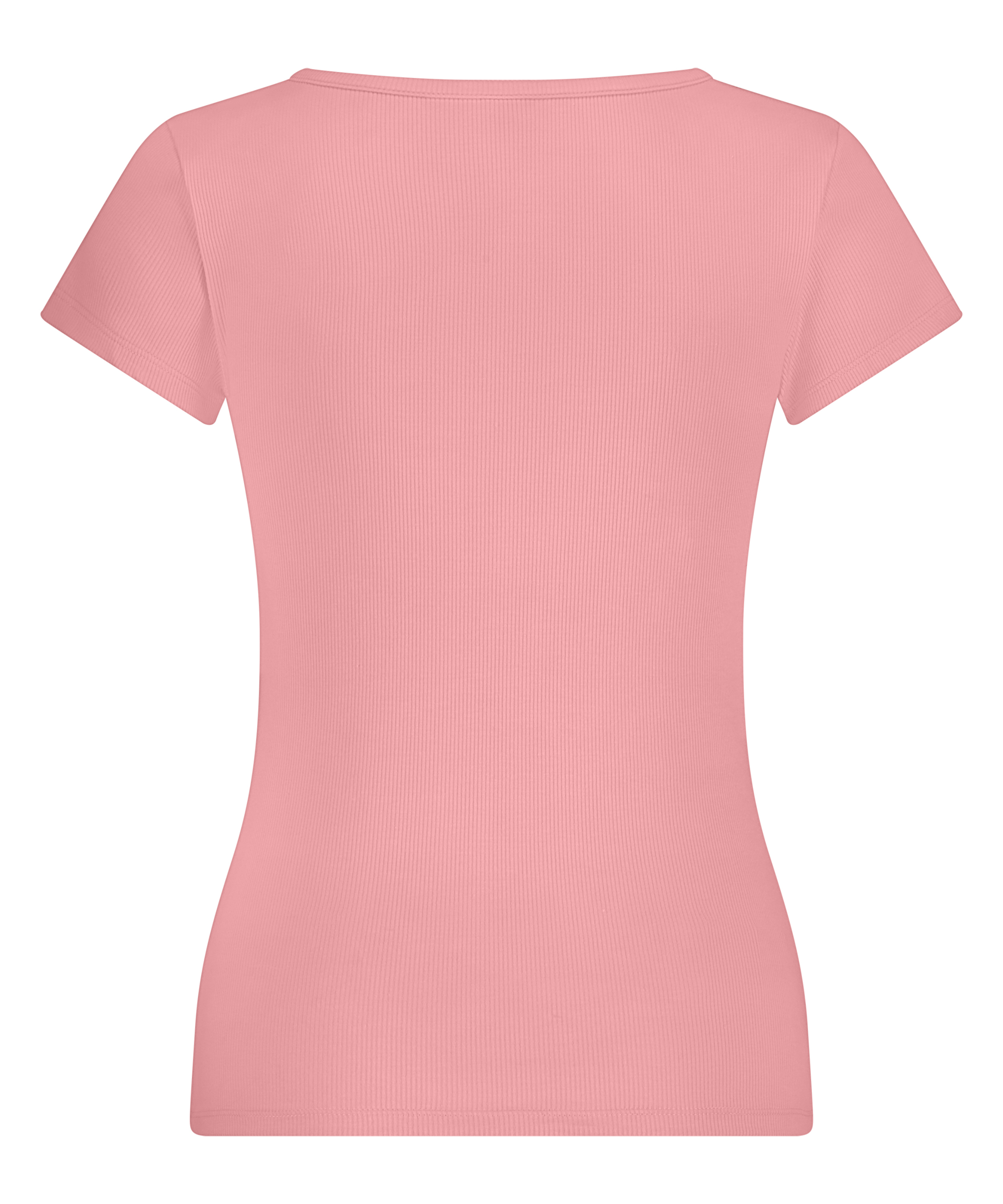 Henley short sleeved pyjama top, Pink, main