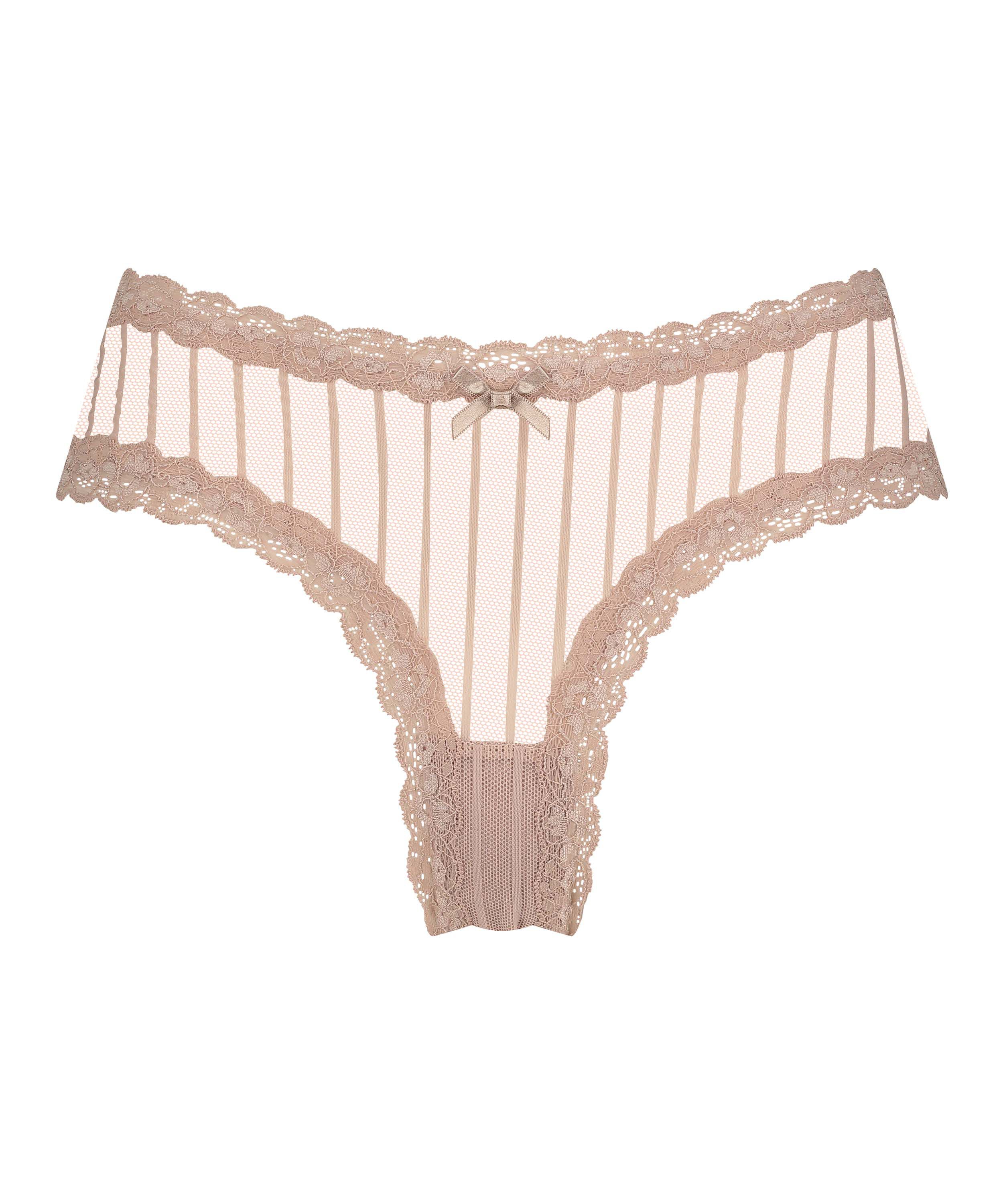 V-shape Mesh Brazilian, Beige