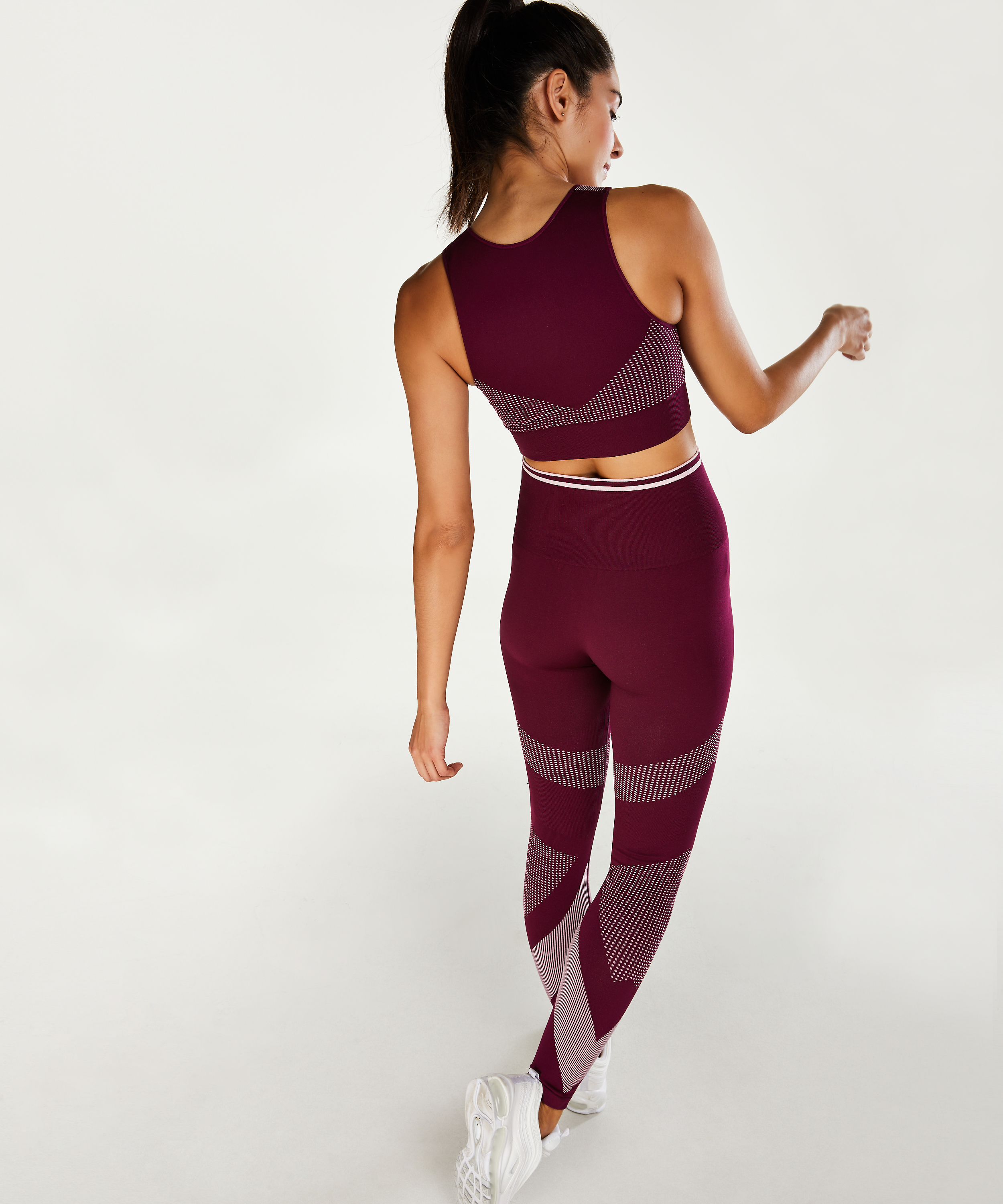 HKMX The Highneck Level 2 Sports Bra, Purple, main