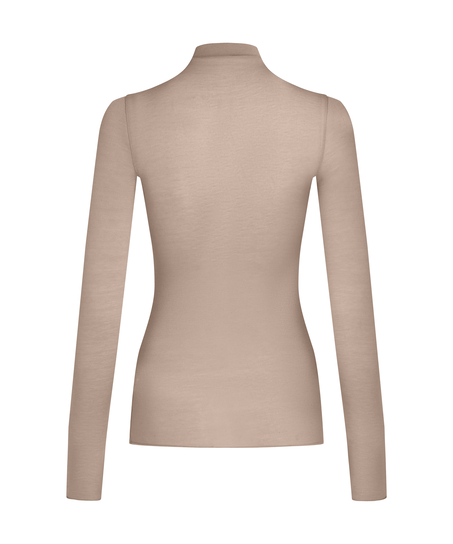 super soft Turtleneck shirt with Cashmere, Brown