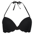 Scallop push-up underwired bikini top Cup A - E, Black
