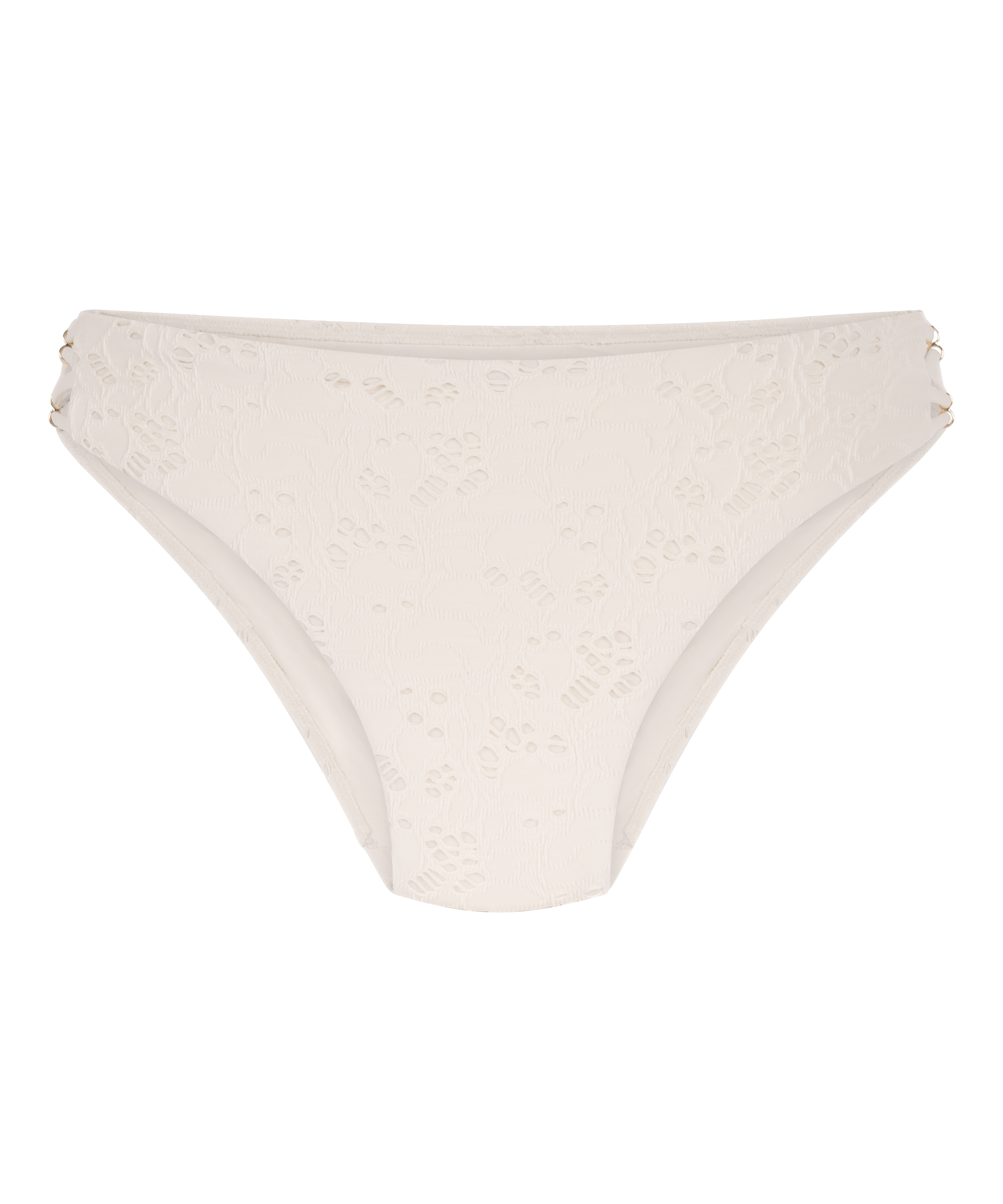 Crochet Bikini Bottoms, White, main