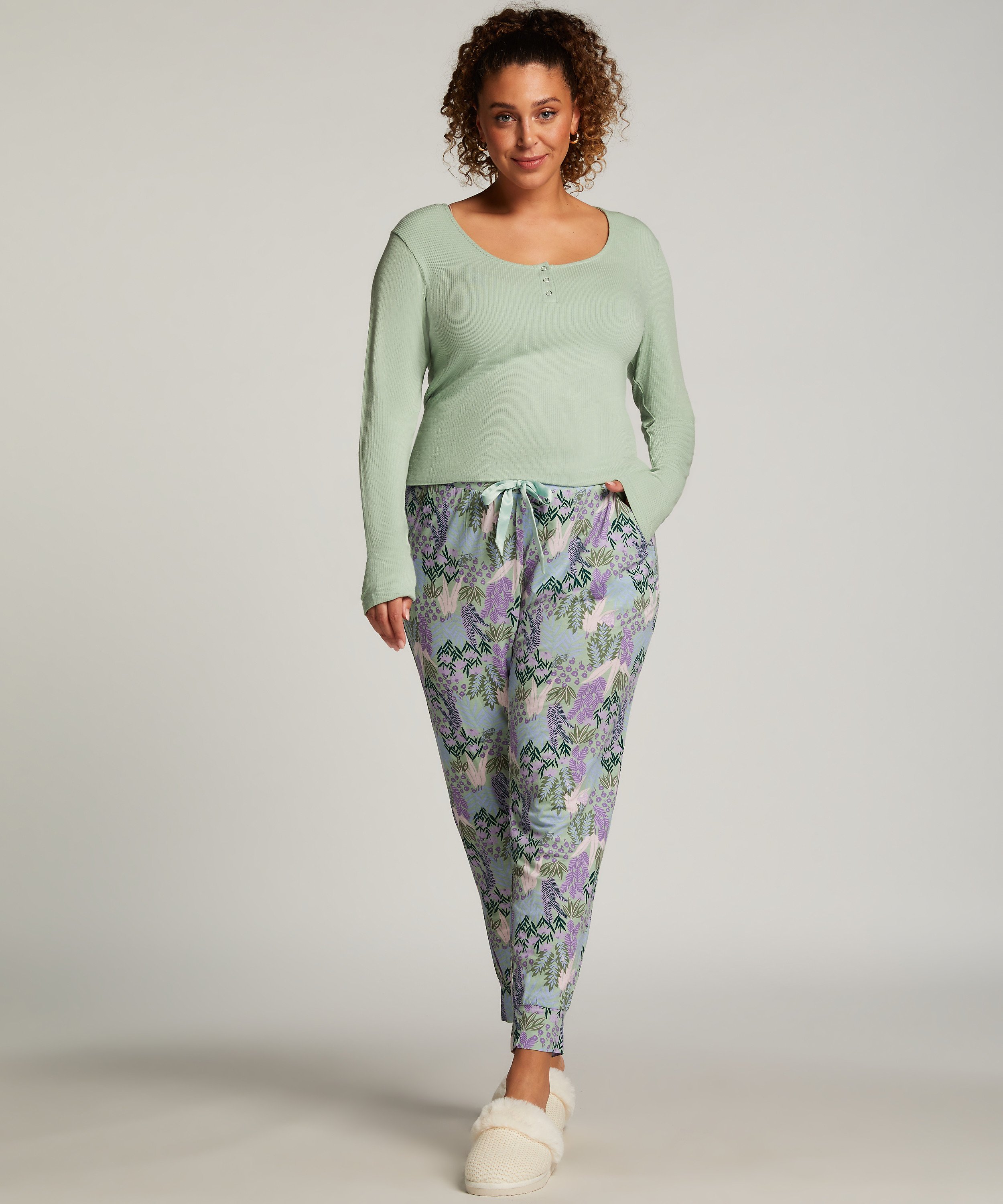 Petite Pyjama Bottoms, Green, main