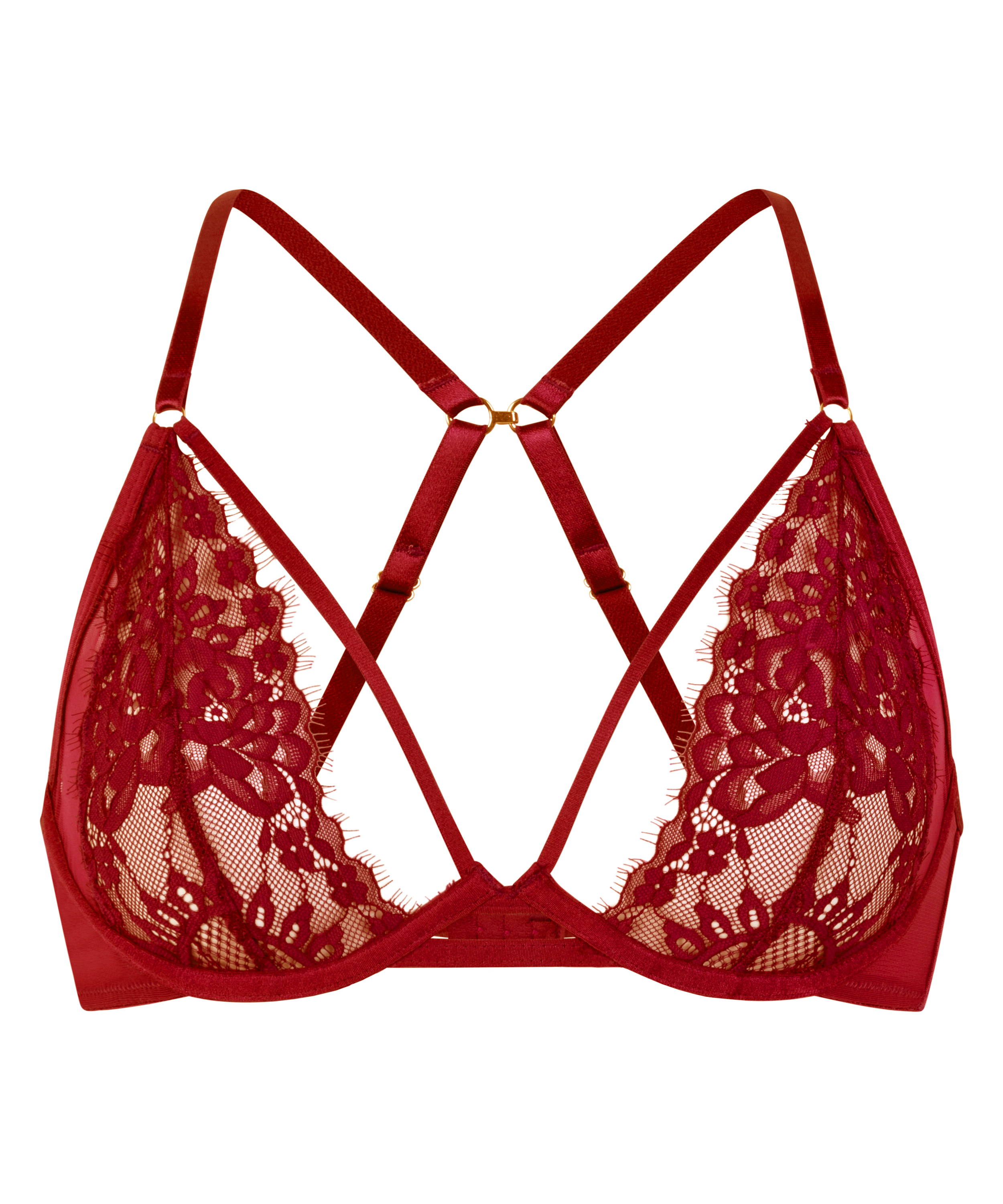 Cinnamon Non-Padded Underwired Bra, Red, main