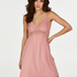 Vera jersey lace slip dress, Pink
