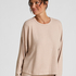 Jersey Long-Sleeved Pyjama Top, Beige