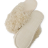 Fake Fur Slippers, Beige