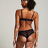 Embroidered Mesh Brazilian, Black