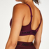 HKMX The Crop Logo Sports Bra Level 1, Purple