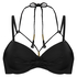 Sunset Dream Padded Underwired Bikini Top, Black