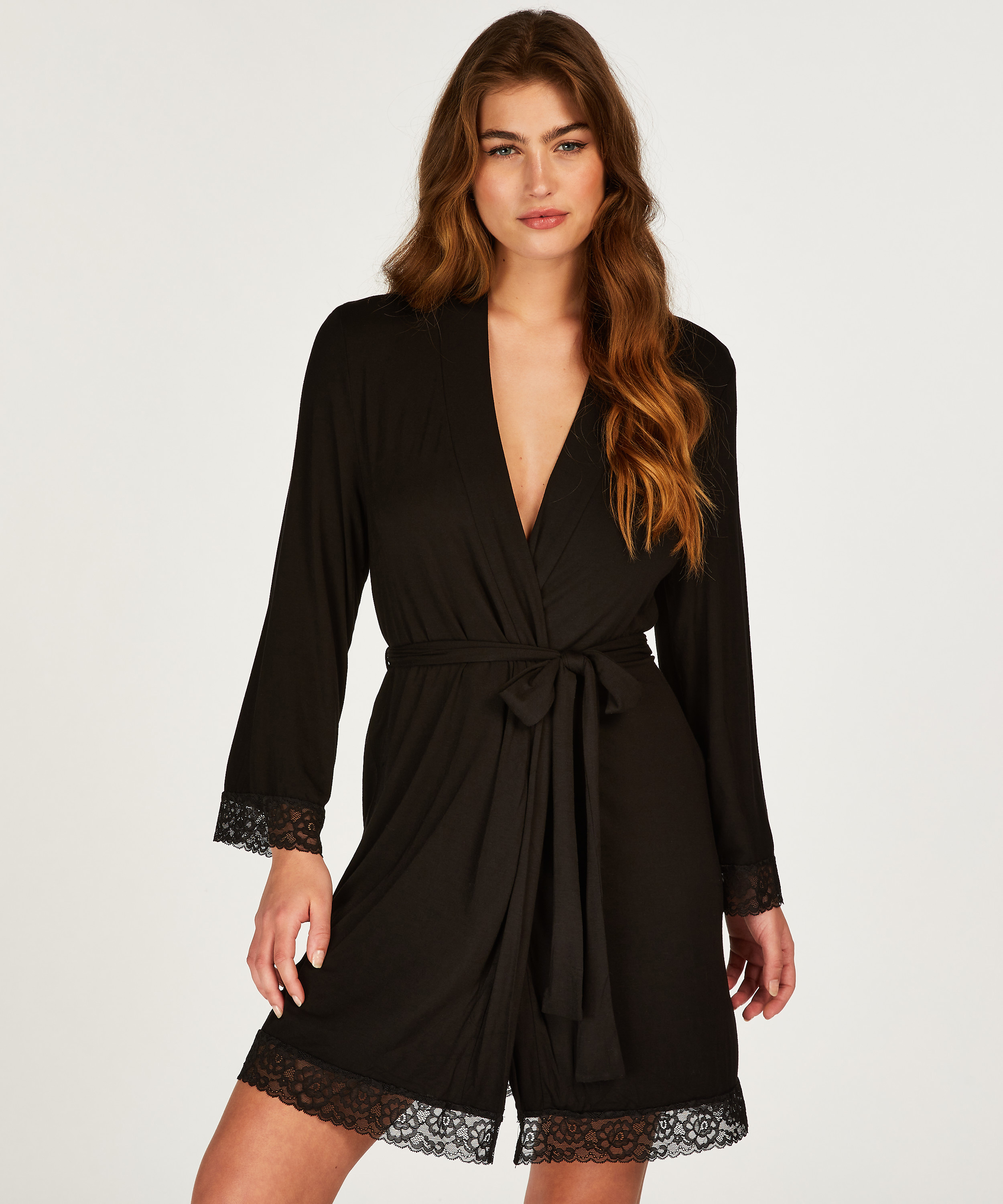 Bathrobe, Black, main
