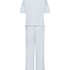 Pyjama Set Cotton Jersey Long, Blue