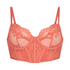 Emily Non-Padded Underwired Longline Bra, Orange