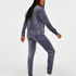 Velour Shimmer Tape Tall jogging bottoms, Grey