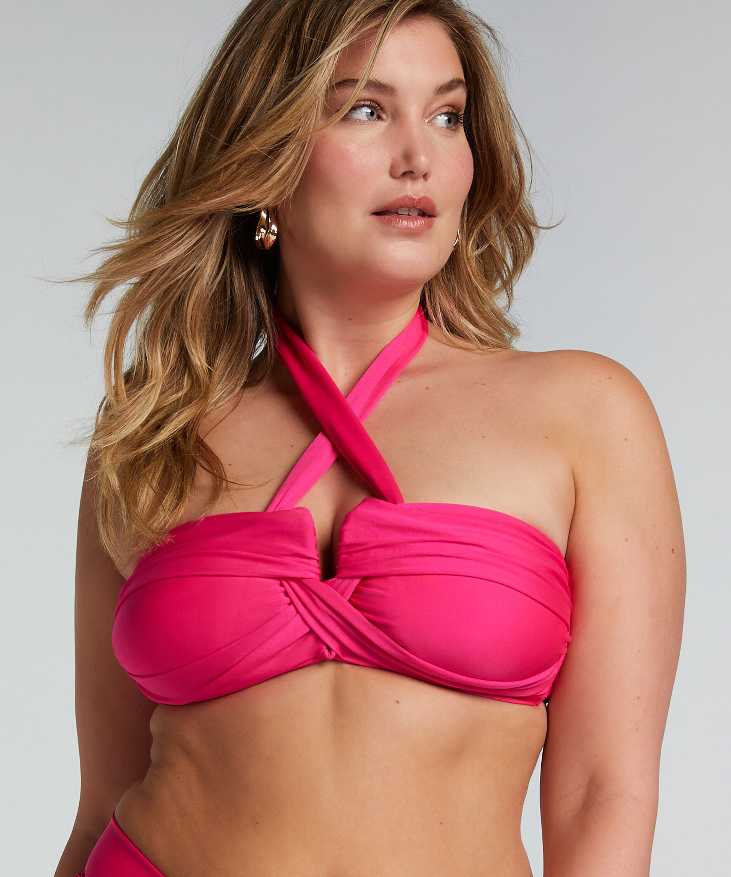 Naples Bikini Crop Top, Pink