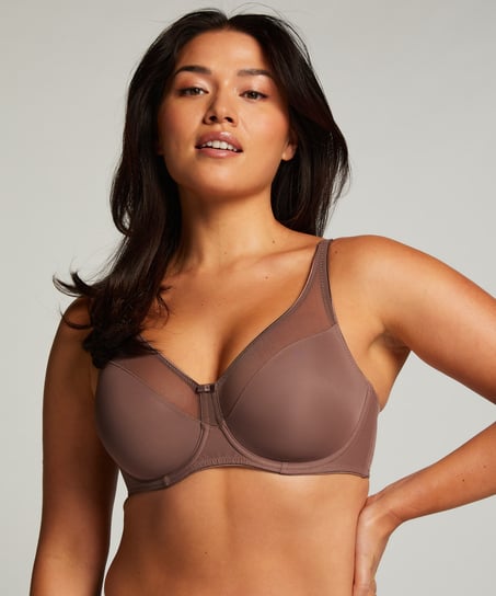 Nina Non-Padded Underwired Minimizer Bra, Brown