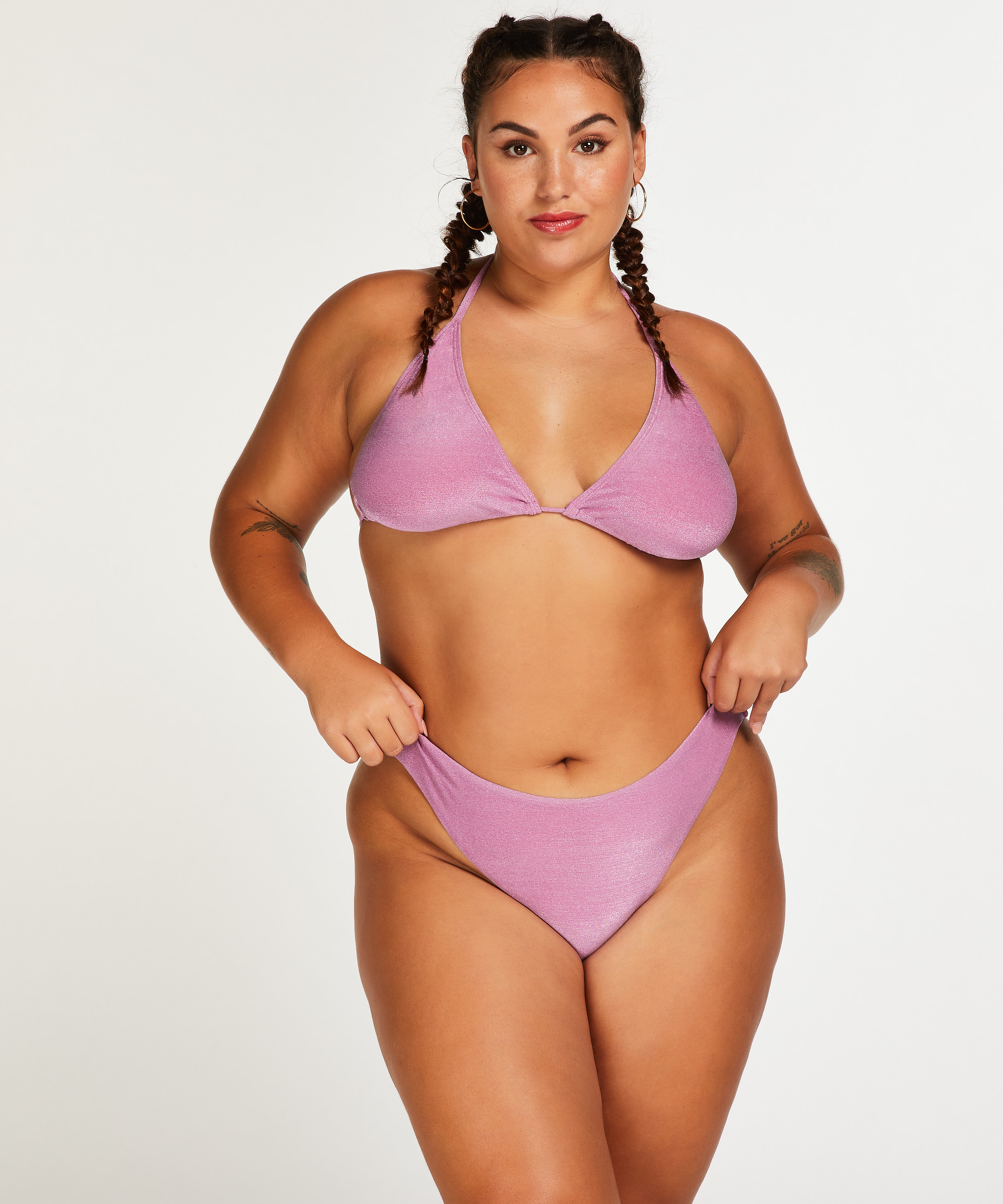 Tasmania triangle bikini top, Purple, main