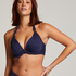 Kai Padded Underwired Push-Up Bikini Top, Blue