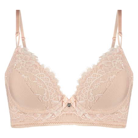 Lotte Padded Longline Underwired Bra, Pink