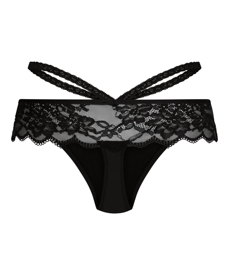 Amanda Boxer String R, Black