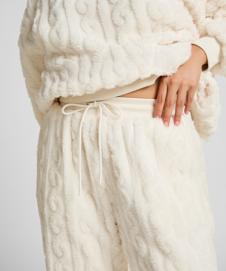 Jogger Cable Fleece, White