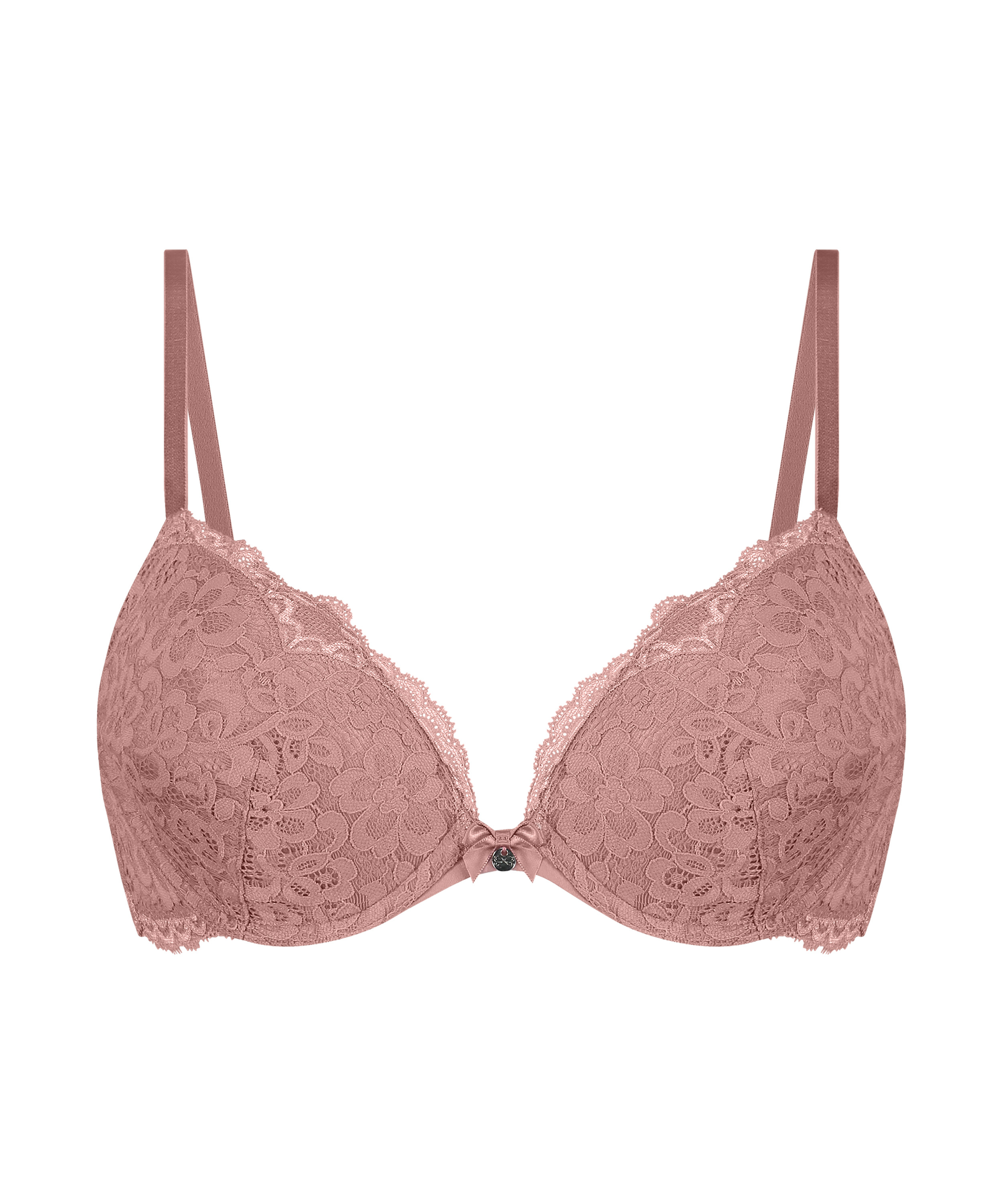Marine Padded Underwired Push-Up Bra, Pink, main