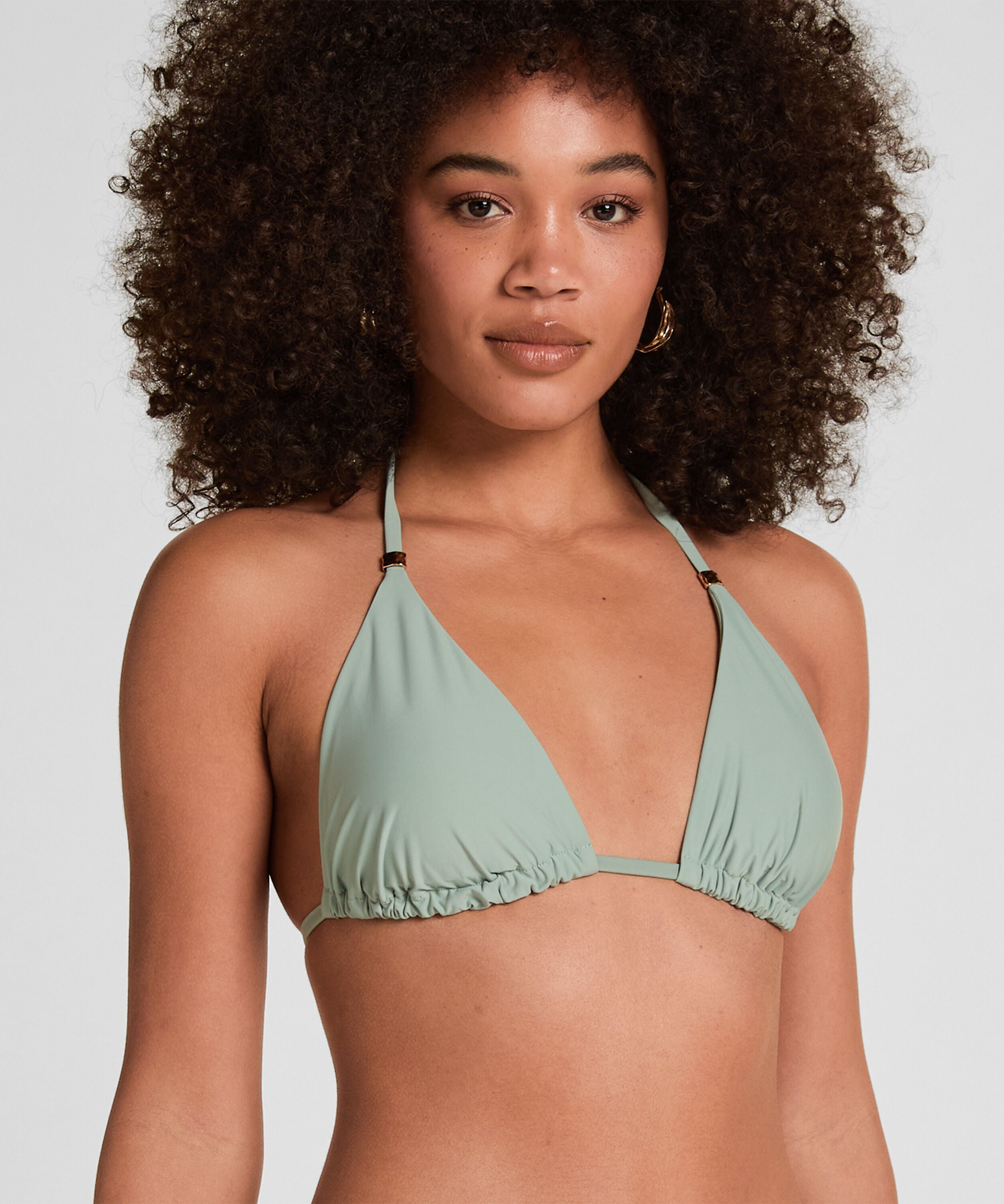 Triangle Bikini Top Luxe, Green Triangle Bikini Top Luxe, Green