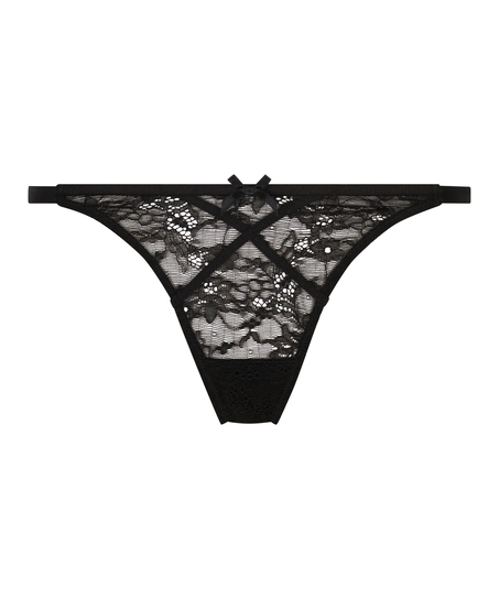 High-cut thong Corby, Black