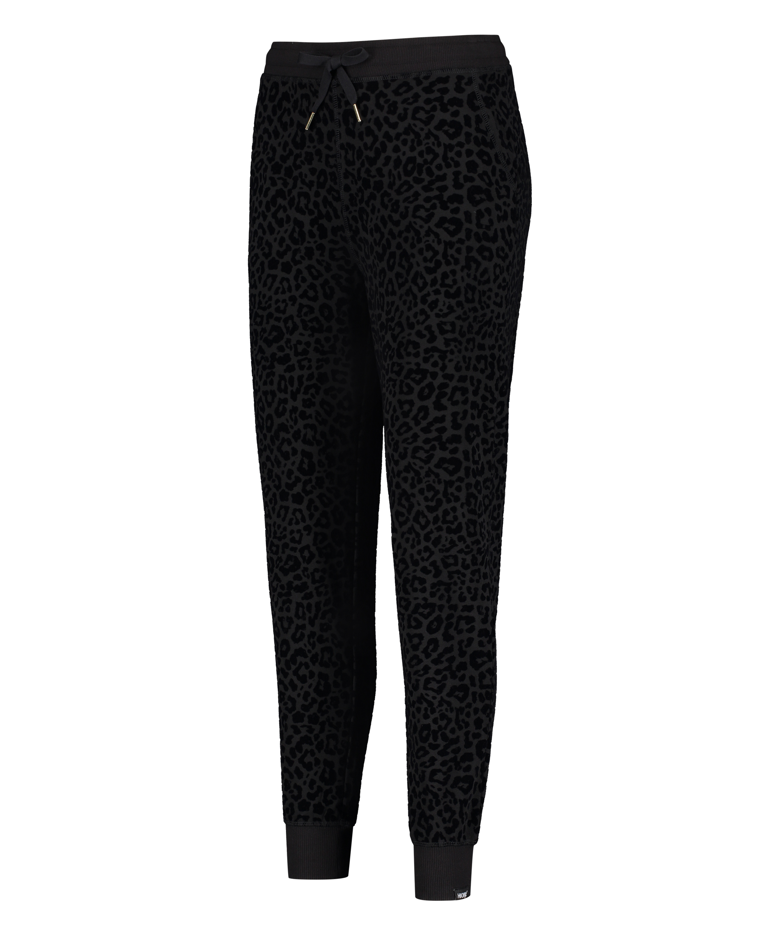 HKMX Leopard Jogging Bottoms, Black, main